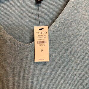 Talbots NEW WITH TAGS Blue/Grey sweater